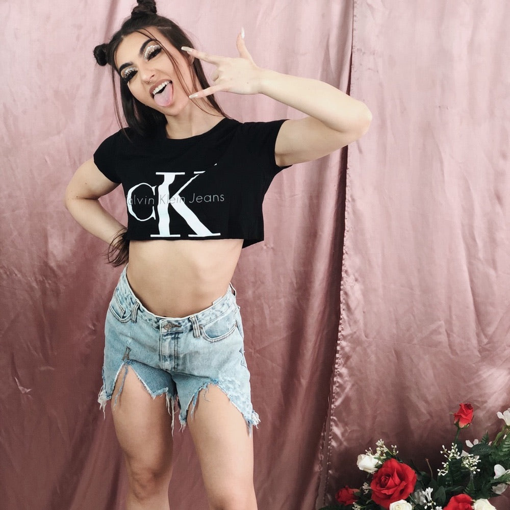 Calvin Klein Black Crop Top