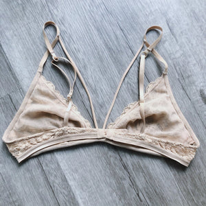 Cream Lace Bralette