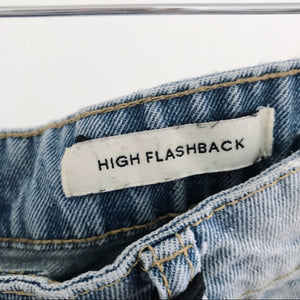 Highwaisted Flashback Light Wash Denim Jean Shorts