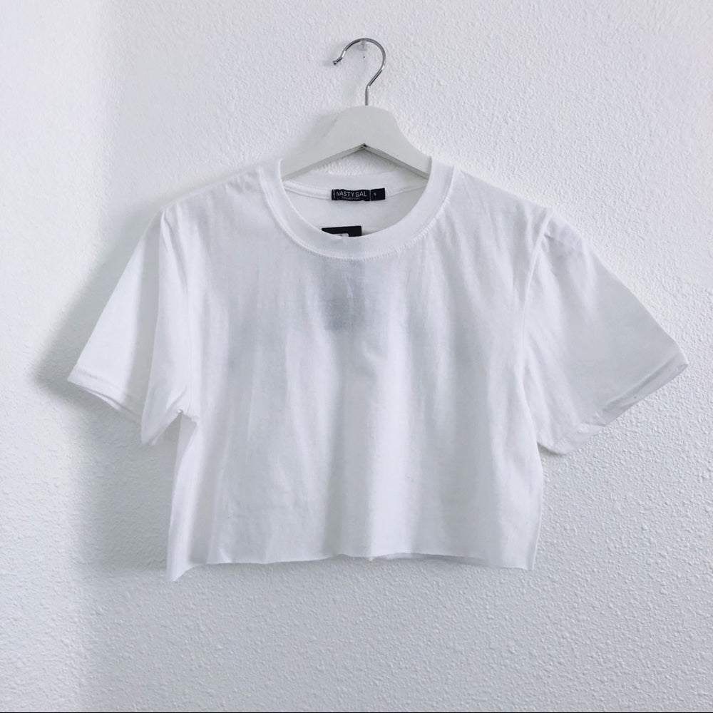 Raise Hell Baby Nasty Gal White Crop Top