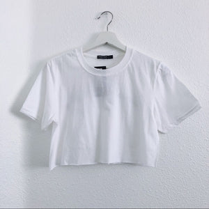 Raise Hell Baby Nasty Gal White Crop Top