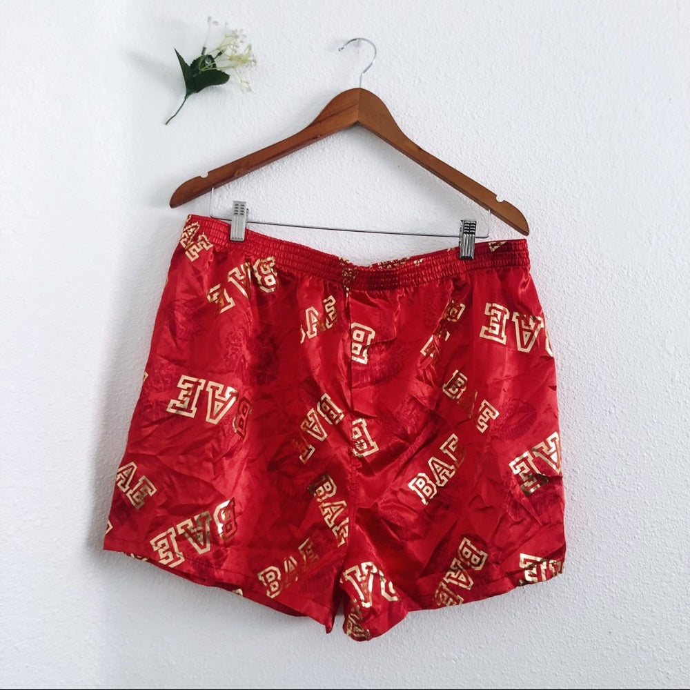 Unisex Red & Gold Top Drawer Bae Boxing Shorts