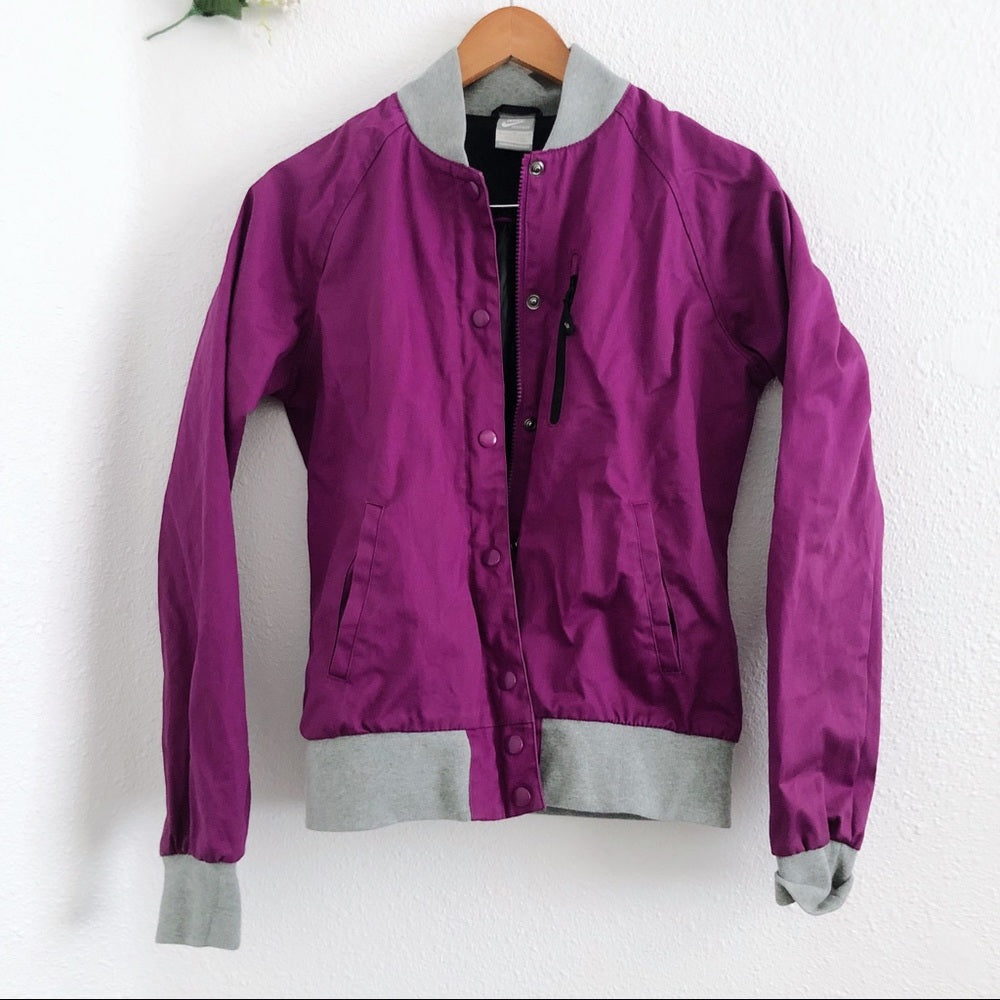 Purple and Gray Nike Windbreaker Women’s Jacket