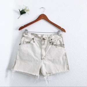 Bleached Acid Wash Tan Wrangler Shorts