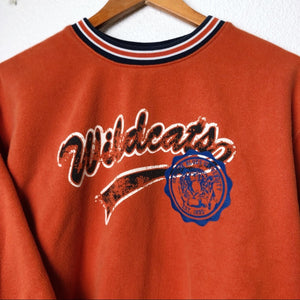 Vintage Orange Wildcats Crewneck Longsleeve Sweater