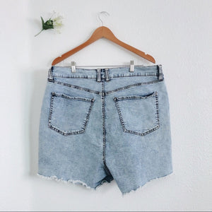 Celebrity Pink High Rise Light Wash Denim Shorts