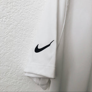 White & Blue Nike “Never Too Hungover” Golf Top